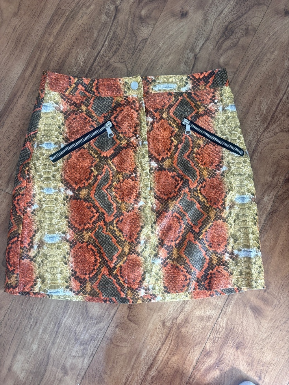 I.AM.GIA Rita Faux Snakeskin Mini Skirt Y2K Snake Print Women’s Small